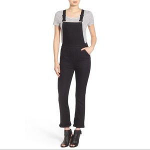 Madewell Black Demi Bootcut Overalls in Size S